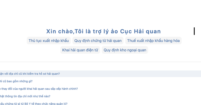 Hải quan thử nghiệm Chatbot AI để hỗ trợ quản